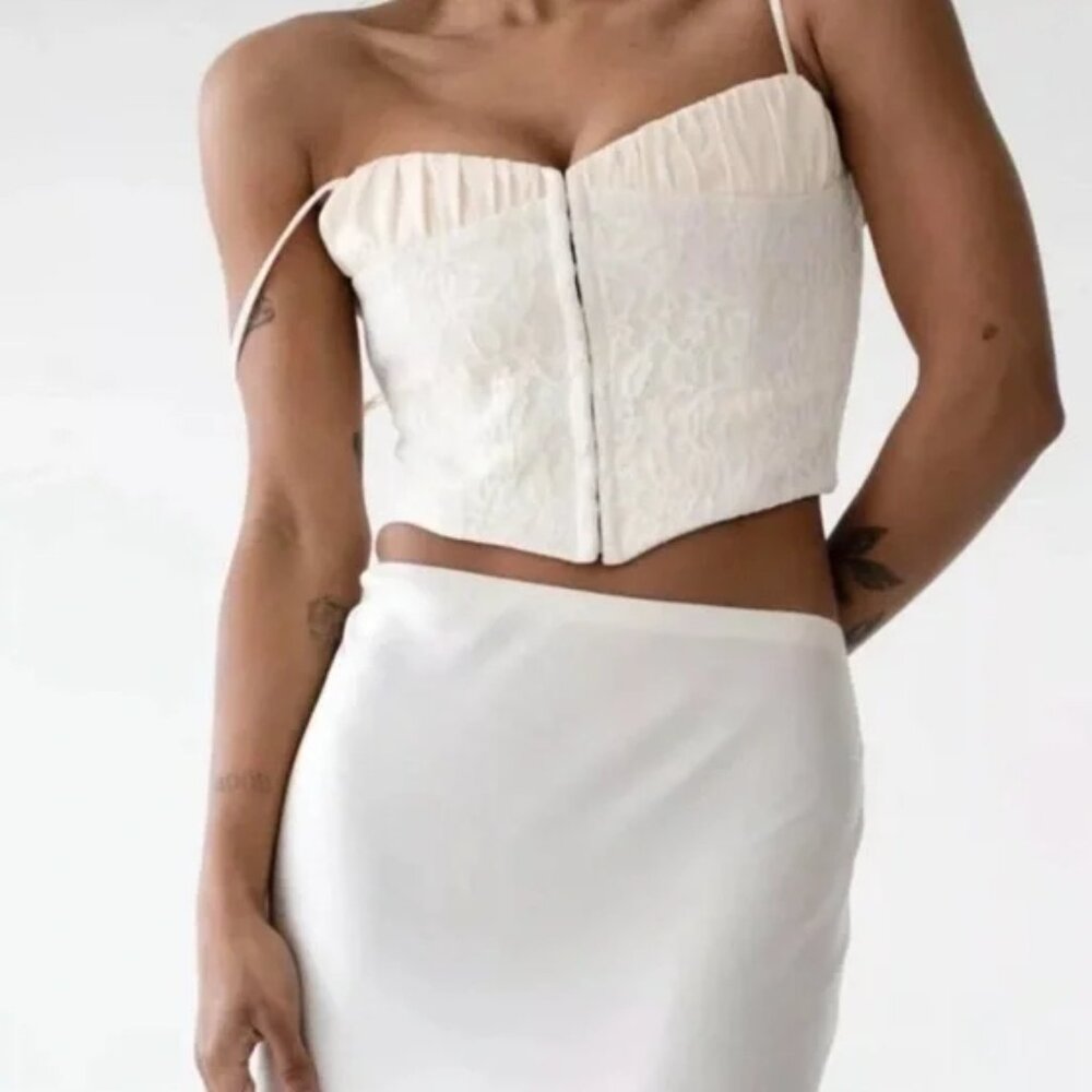 RUMORED Versailles Corset Size 10 White Lace / Ivory  NWT - Picture 2 of 8